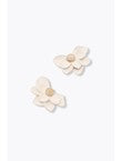 Boucles D'oreilles Demi-fleurs - Jaune Uni Colore