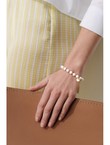 Bracelet de Perles à Pompon - Jaune Uni Colore