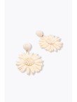 Boucles D'oreilles en Paille - Jaune Uni Colore