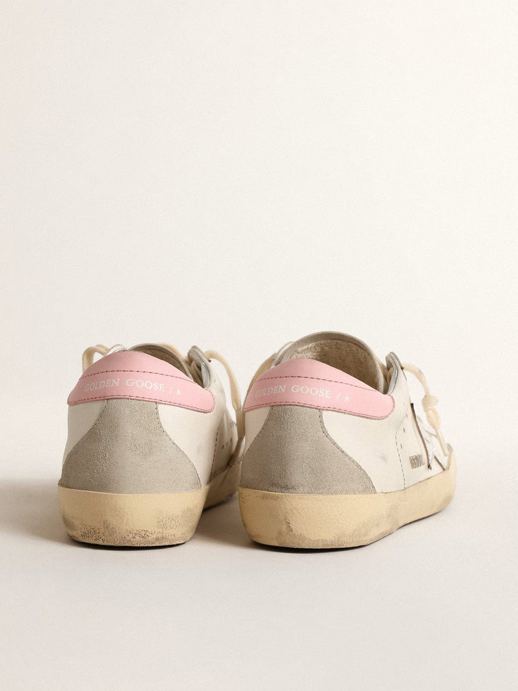 Golden Goose - Sneakers Super-Star - Blanc/Argent/Rose