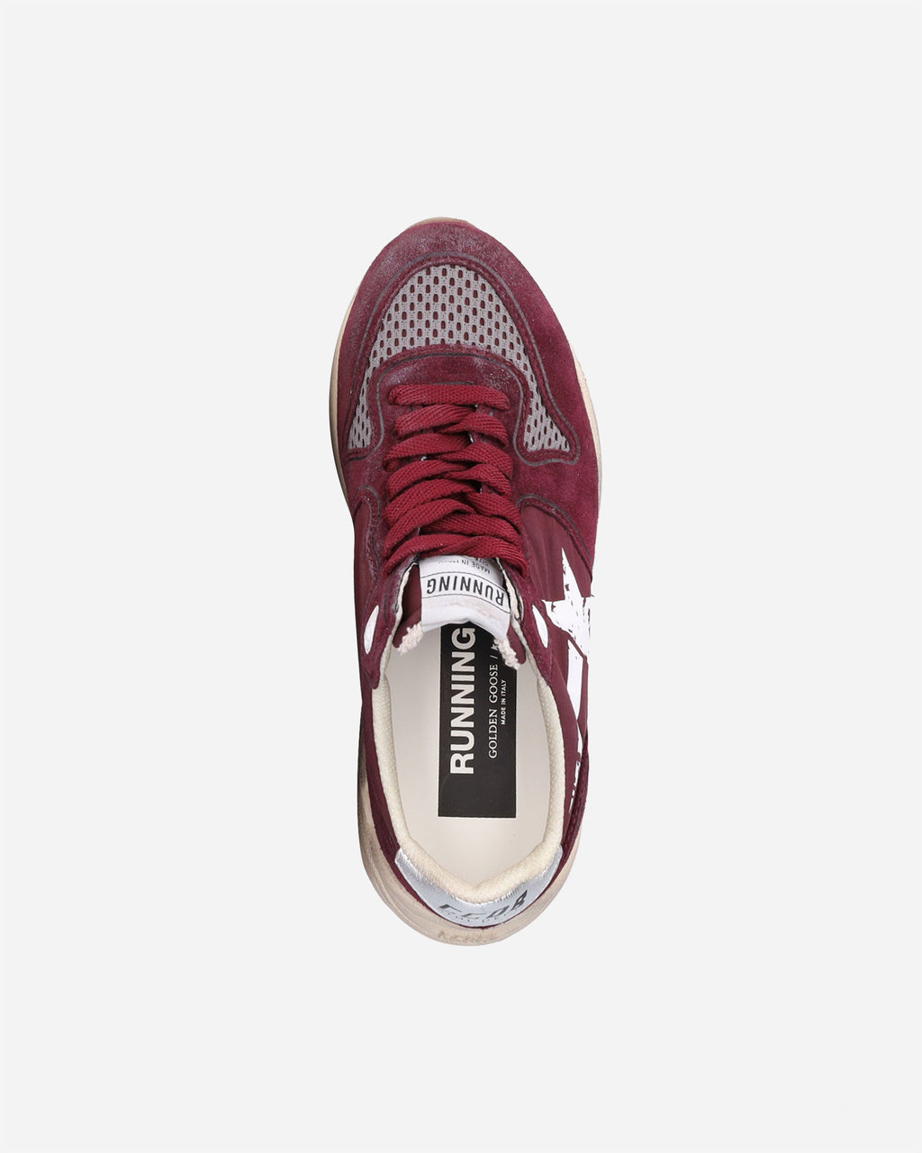 Golden Goose - Running Sole Bordeaux/White/Silver