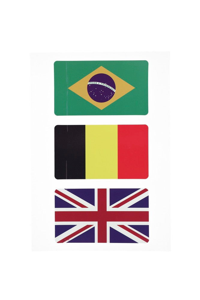 Sheet of 12 Stickers - Flags