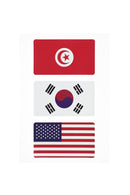 Sheet of 12 Stickers - Flags