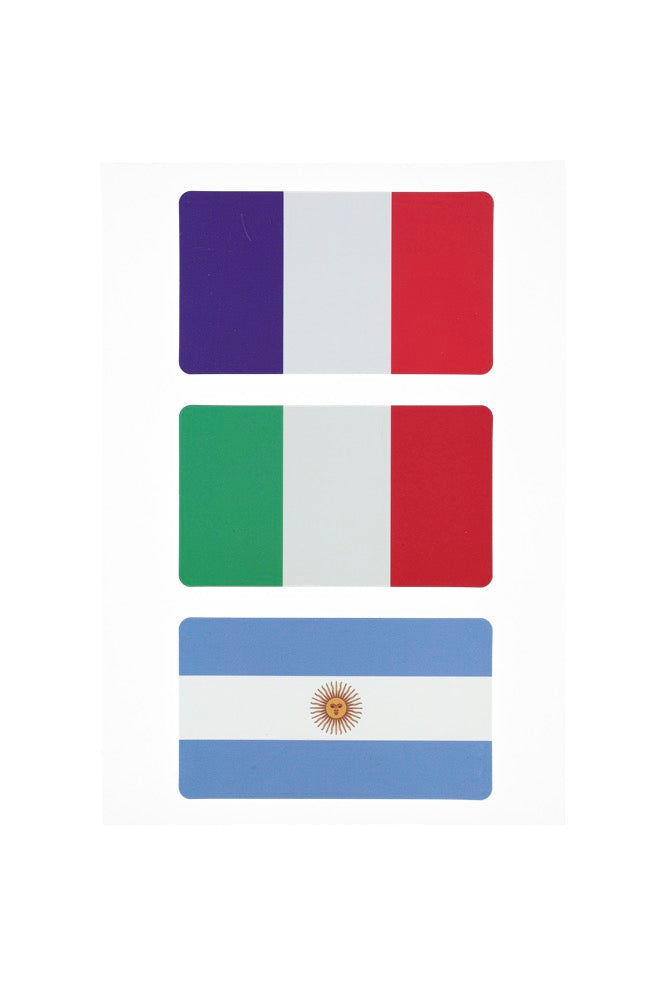 Sheet of 12 Stickers - Flags