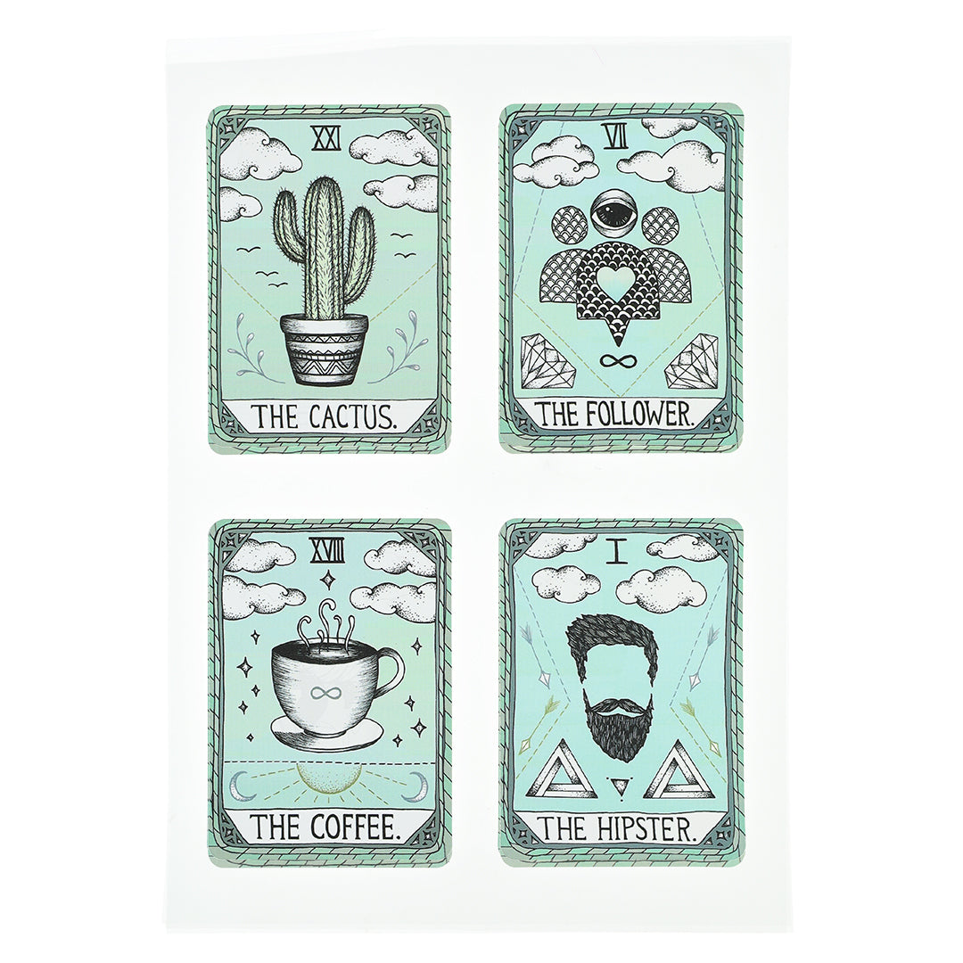 Sheet Of 12 Stickers - Tarot