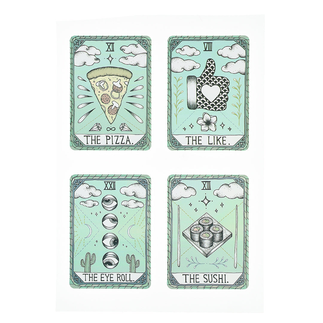 Sheet Of 12 Stickers - Tarot