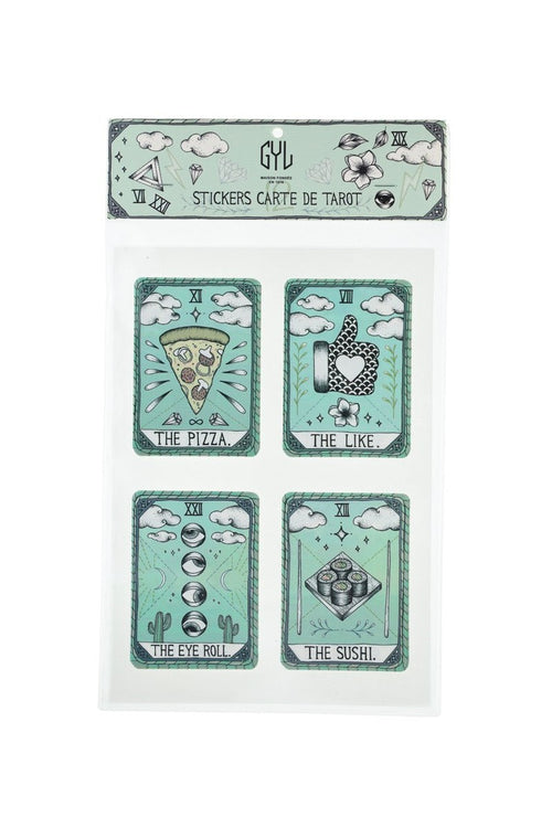 Sheet of 12 Tarot Stickers