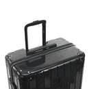 GYL telescopic trolley handle deployed on the Intemporelle dark gray polycarbonate suitcase. #color_dark gray