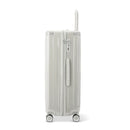Side view of the GYL Intemporelle sand hard suitcase with telescopic handle and TSA closure. #sand_color