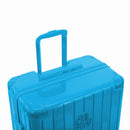 GYL telescopic trolley handle deployed on the Intemporelle mint polycarbonate suitcase. #mint_color