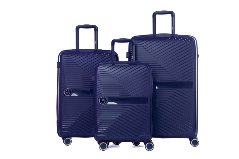 Set Of 3 Luggage 55/65/75Cm - Navy