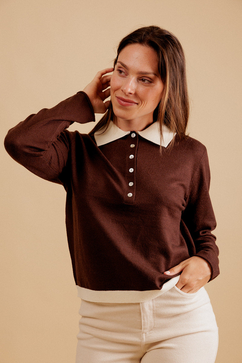Elvire Polo Shirt - Brown