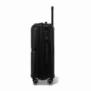 Côté de la valise moyenne GYL Signature noire avec serrure TSA intégrée et poignée latérale assortie. #couleur_noir
