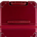 Vista superior de la maleta baúl GYL color rojo oscuro en policarbonato, con asa central y esquinas reforzadas. #color_rojo_oscuro