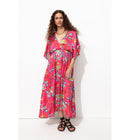 Robe Satin Laura Gulshani - Rose Imprime