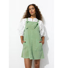 Robe Courte en Jean de Couleur - Vert Uni Colore