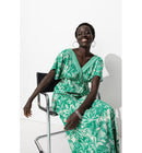 Robe Longue Éco-conçue - Vert Imprime