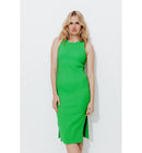 Robe Débardeur Mi-longue - Vert Uni Colore
