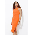 Robe-débardeur Mi-longue - Orange Uni Colore