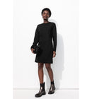 Robe Courte en Jersey Milano - Noir Uni Fonce
