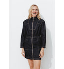 Robe Courte Denim Brut Femme - Jeans Uni Fonce
