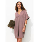 Robe Courte en Gaze de Coton - Violet Uni Colore