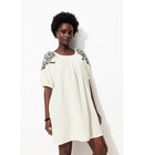 Robe Courte en Gaze de Coton - Naturel Uni Clair