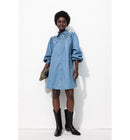 Robe-chemise Perlée Femme - Jeans Uni Fonce