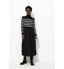 Robe-pull 2 en 1 - Noir Raye