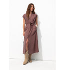 Robe-chemise Unie Femme - Violet Uni Colore