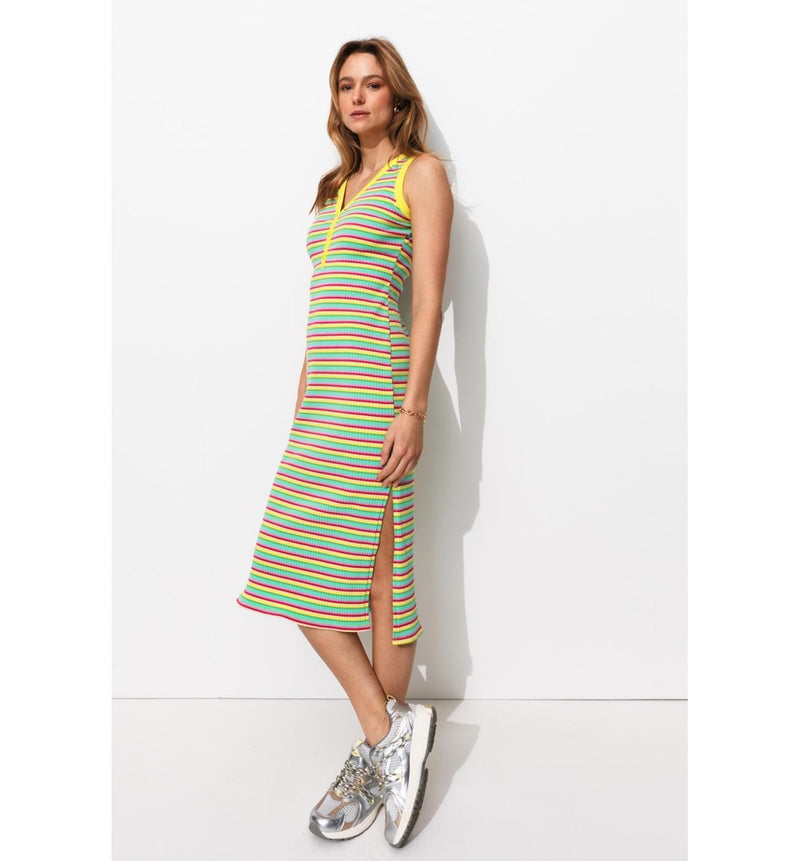 Robe-débardeur Rayée Femme - Multicolore Raye