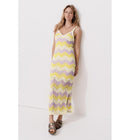 Robe Longue en Maille Femme - Multicolore Raye