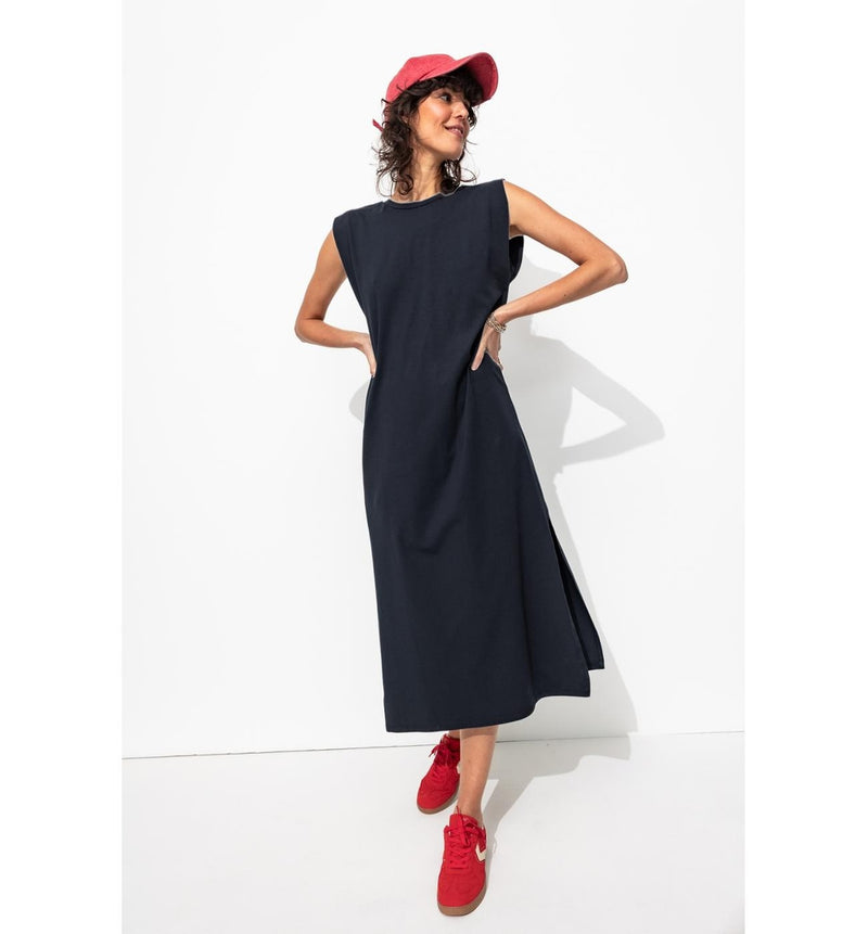 Robe T-shirt - Bleu Uni Fonce