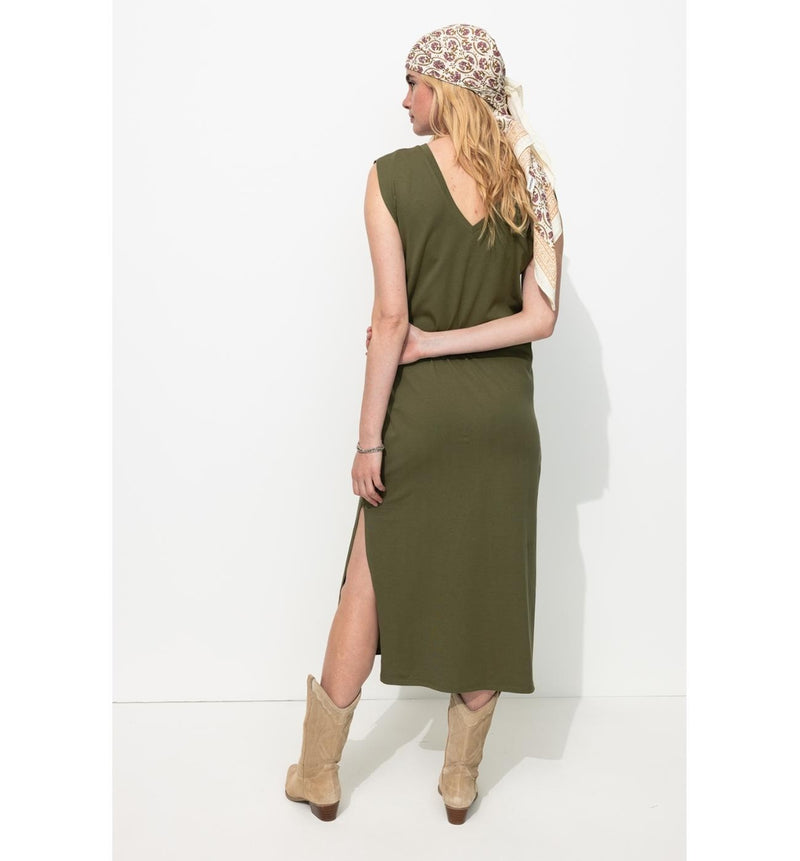 Robe T-shirt - Kaki Uni Fonce