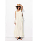 Robe Longue à Bretelles Femme - Naturel Uni Clair