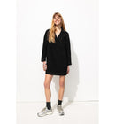 Robe Courte Col Vareuse - Noir Uni Fonce