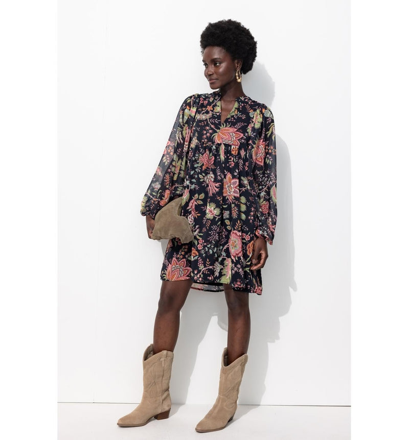 Robe Imprimée Éco-conçue - Bleu Imprime