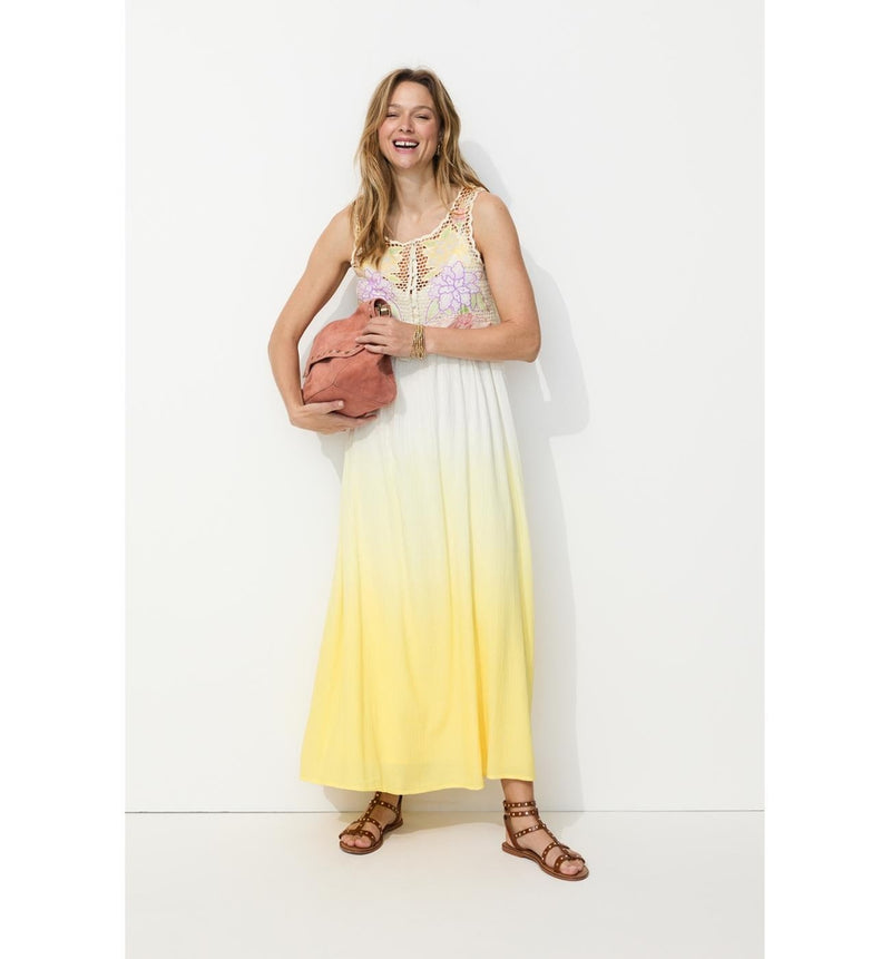 Robe Longue 2 en 1 Femme - Naturel Uni Clair