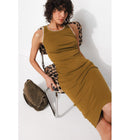 Robe-débardeur en Jersey Femme - Marron Uni Fonce
