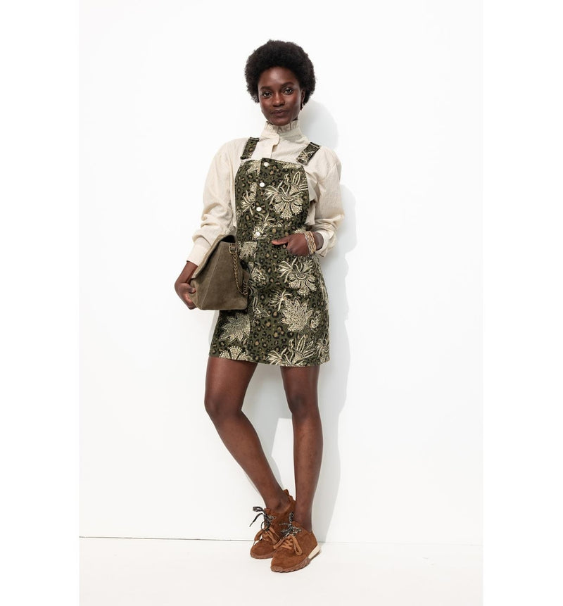 Robe-salopette Imprimée Femme - Kaki Imprime