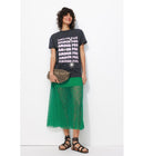 Jupe Longue en Dentelle Femme - Vert Uni Colore