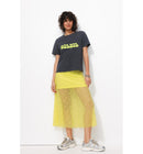 Jupe Longue en Dentelle Femme - Jaune Uni Colore