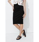 Jupe Crayon Femme - Noir Uni Fonce