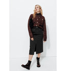 Jupe Midi en Jean Femme - Jeans Uni Fonce