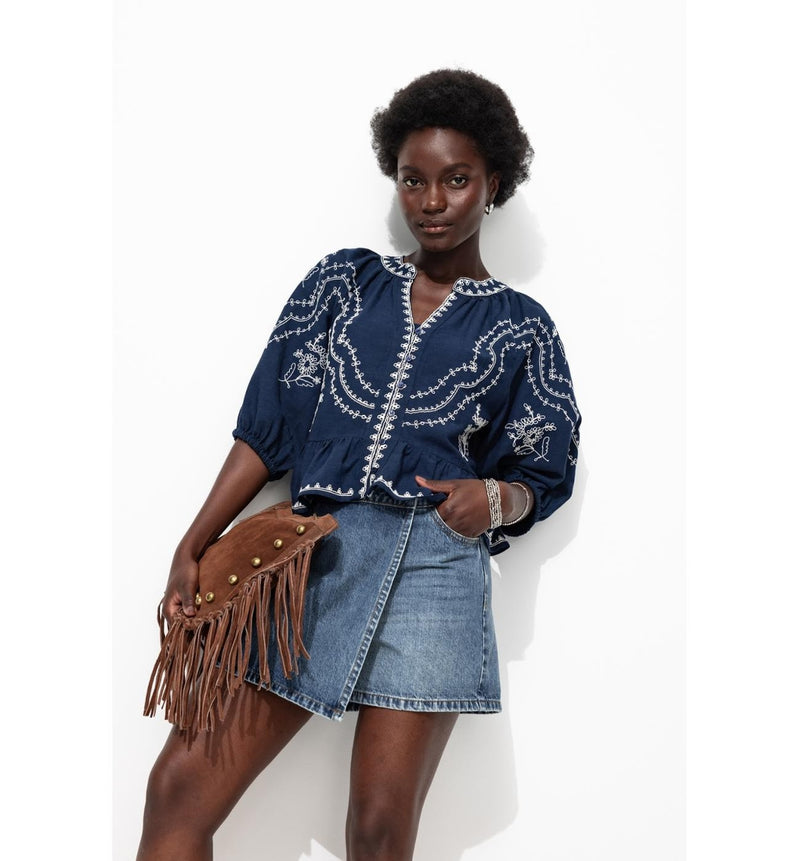 Mini-jupe Short en Jean Femme - Jeans Uni Fonce