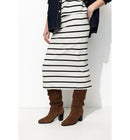 Jupe Midi Marinière Femme - Naturel Raye