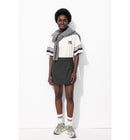 Jupe-short Rayée Femme - Gris Raye