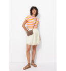 Jupe Courte Broderie Anglaise - Naturel Uni Clair
