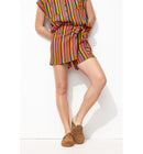 Short Rayé Femme - Multicolore Raye