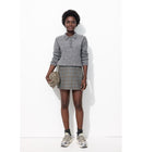 Jupe-short à Carreaux Femme - Gris Carreaux